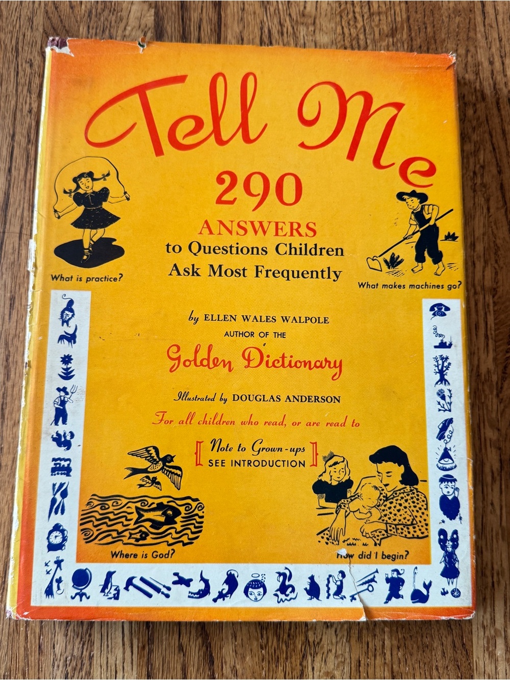 Vintage 1947 Tell Me Children’s Book Ellen Wales Walpole First Edition Hardcover